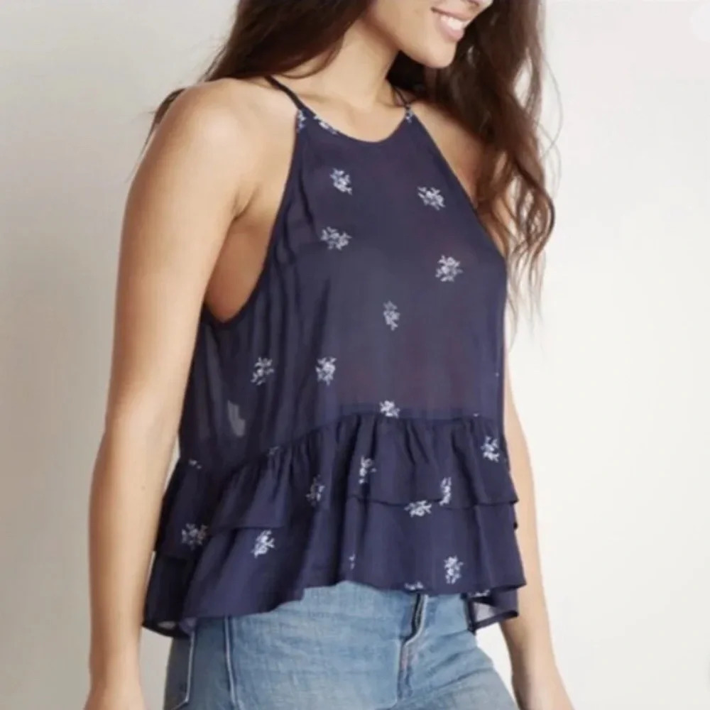 Bella Dahl halter neck peplum top NWOT Sz S
